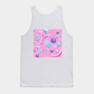 3D Shapes Background 1 Tank Top